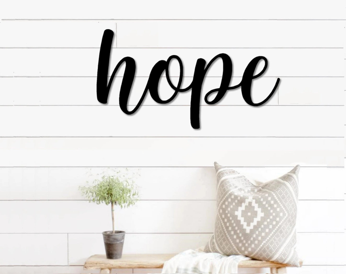Hope Metal Word Art, Kembara Script Word Art, Indoor Outdoor Hope Metal Sign, Farmhouse Decor, Hope Word Art, Metal Art Laser Cut Metal Signs Custom Gift Ideas