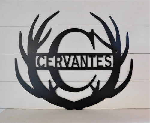 Antlers, Personalized Metal Deer Antlers, Metal Deer Antlers, Family Name Decor, Custom Metal Deer Antlers, Fathers Day Gift, Fathers Day Laser Cut Metal Signs Custom Gift Ideas