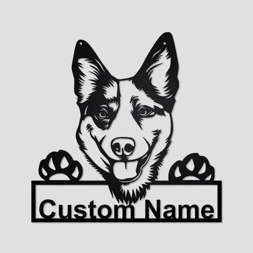 Personalized Custom Australian Cattle Dog Metal Sign for Dog Lover Custom Name