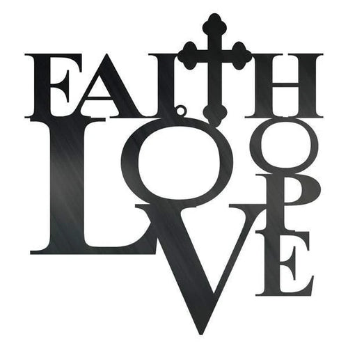 Faith Love Hope Customized Metal Signs Custom Metal Sign Custom Signs Metal Sign