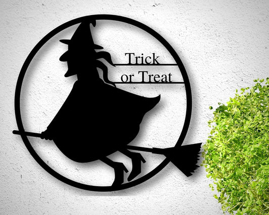 Custom Last Name Witch Metal Halloween Sign Custom Halloween Witch Decor Halloween Decor Halloween Art - metal sign