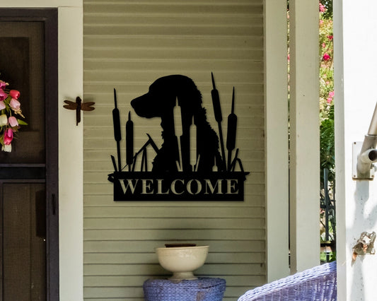 Duck Hunting Sign, Dog Duck Hunting Sign, Duck Hunter Gift, Duck Welcome Sign, Dog Welcome Sign - metal sign