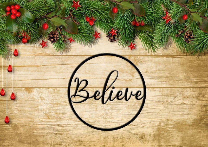 Believe Metal Sign Holiday Metal Sign Christmas Decor Metal Wall Decor Christmas Gift Family Sign