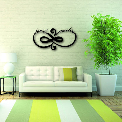 Personalized Infinity Symbol, Infinity Sign Name, Infinity Metal Sign, Infinity Sign Containing Names, Metal Wall Art Decor Laser Cut Metal Signs Custom Gift Ideas-2