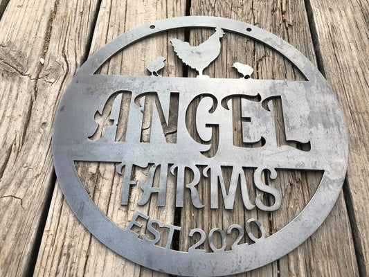 Custom Chicken Coop Sign, Metal Chicken Coop Sign, Personalized Chicken Coop Sign Laser Cut Metal Signs Custom Gift Ideas - 8 inches - metal sign