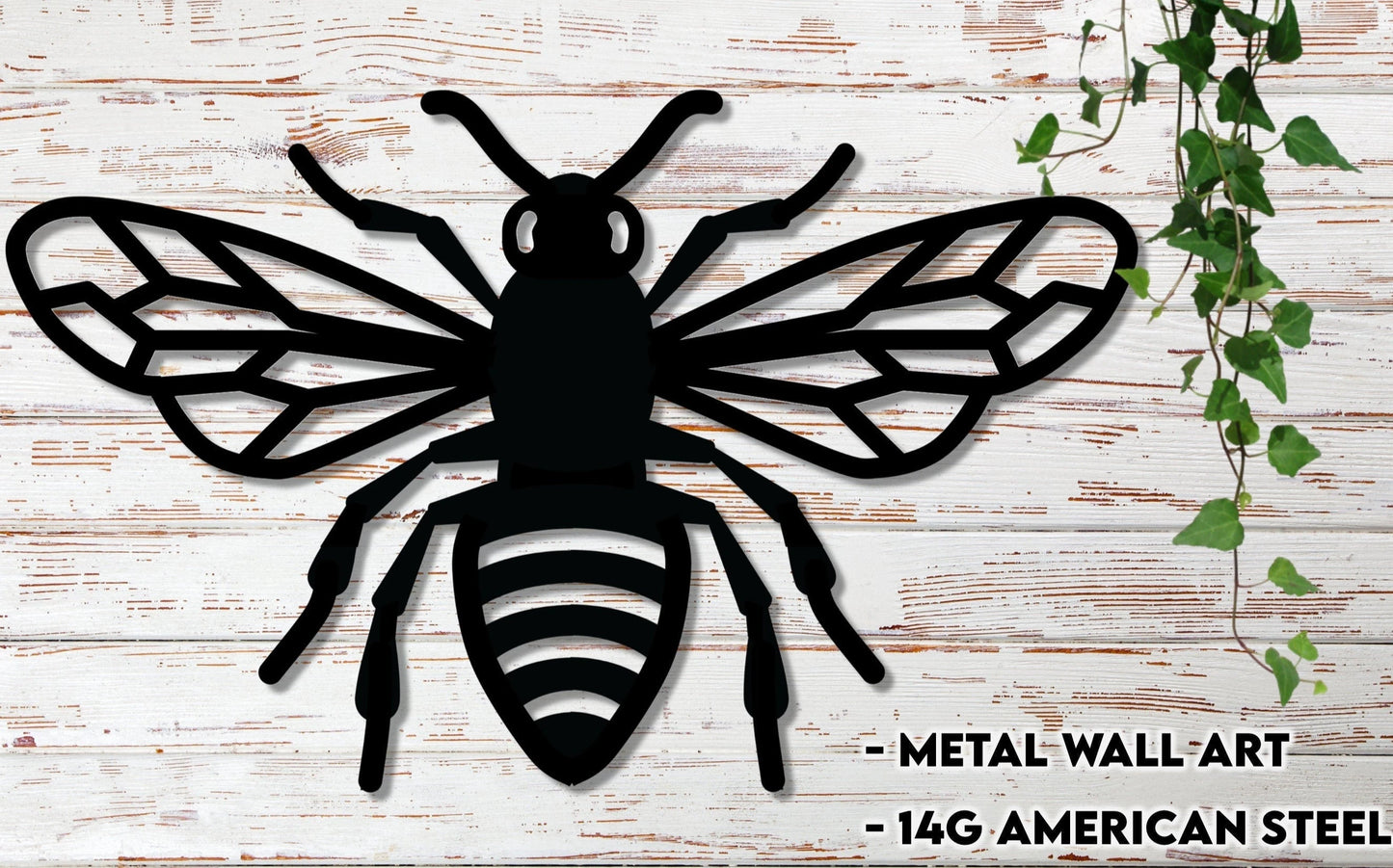 Metal Bee Indoor Outdoor Cut Metal Sign Wall Metal Art