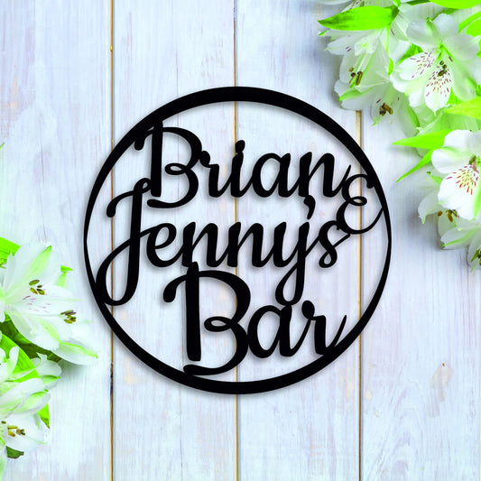 Personalized Metal Bar Sign, Laser Cut Custom Indoor Outdoor Bar Sign, Personalised Bar Sign, Custom - metal sign