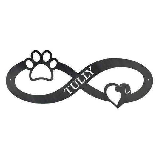 Infinity Paw Monogram Customized Metal Signs, Custom Metal Sign, Custom Signs, Metal Sign, Metal Laser Cut Metal Signs Custom Gift Ideas - 8 inches - metal sign