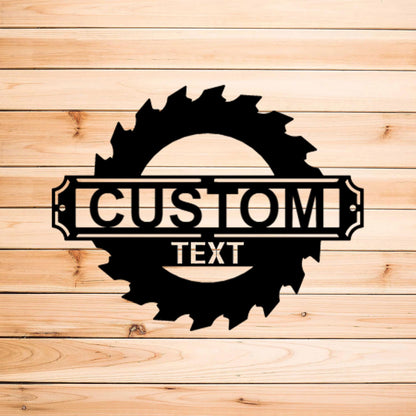 Sawmill Personalized Steel Wall Sign Art Gift For Birthday Father' Day Dad Husband Him He Shed Workshop Tool Shed Man Cave Laser Cut Metal Signs Custom Gift Ideas-2