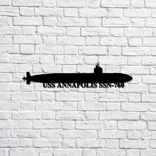 Uss Annapolis Ssn760 Navy Ship Metal Sign, Memory Wall Metal Sign Gift For Navy Veteran, Navy Ships - metal sign