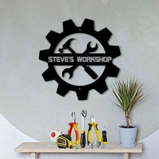 Personalized Woodshop, Workshop Metal Wall Art Sign, Work Shop Metal Sign, Work Shop Wall Art, Garage - metal sign