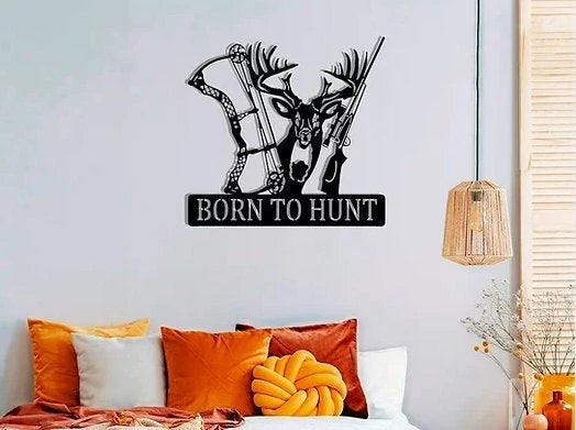 Metal Hunting Sign Hunting Decor Cabin Decor - 8 inches - metal sign