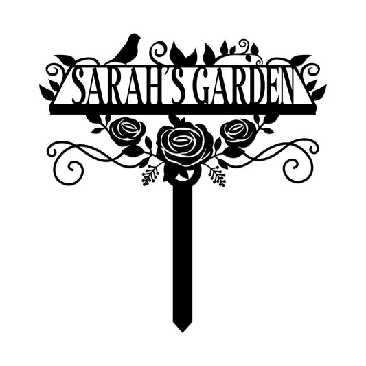 Personalized Metal Garden Sign, Decor, Wedding, Anniversary Art Gift For Her, Gardening Lovers, Metal - wedding detail