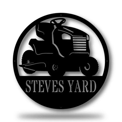 Lawn Mower Monogram Customized Metal Signs Custom Metal Sign Custom Signs Metal Sign
