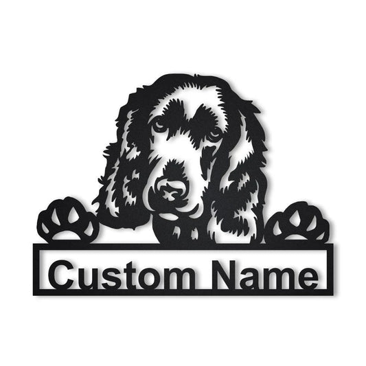 Personalized English Cocker Spaniel Dog Metal Sign Art, Custom English Cocker Spaniel Metal Sign, Dog - metal sign