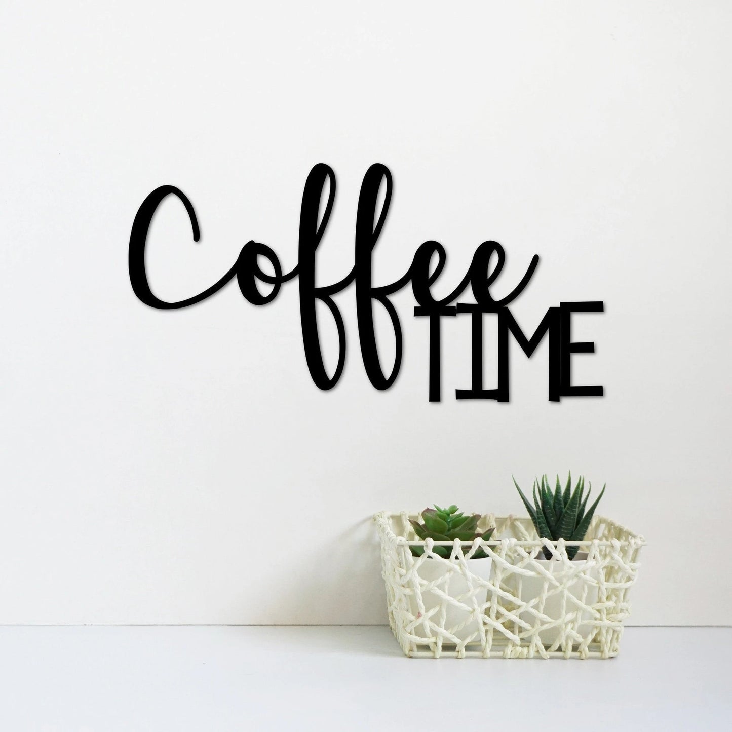 Coffee Time Metal Sign Coffee Decor Kitchen Wall Decor Coffee Sign Metal Wall Letters Coffee Lover's Gift Office Decor