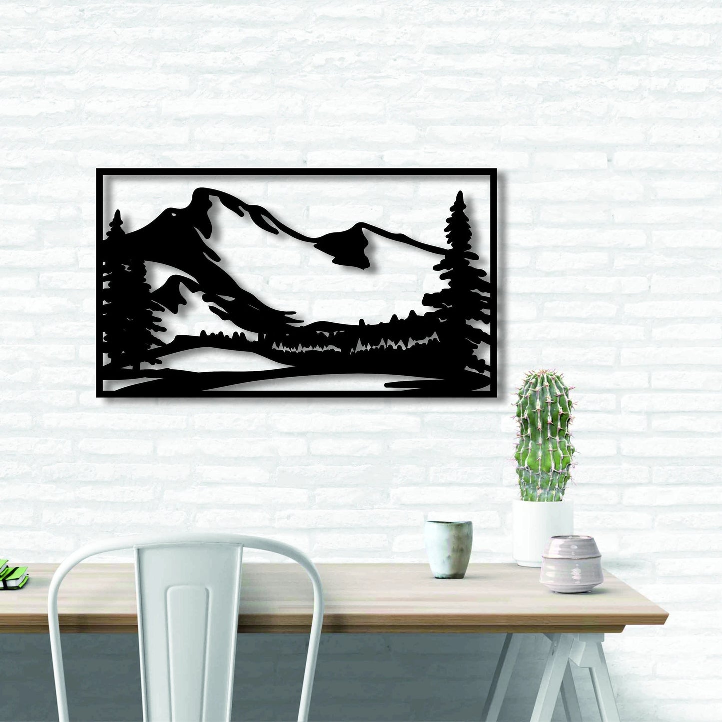 Mountains Metal Wall Decor Wall Hanging Large Metal Wall Sign Office Minimalist Housewarming Gift