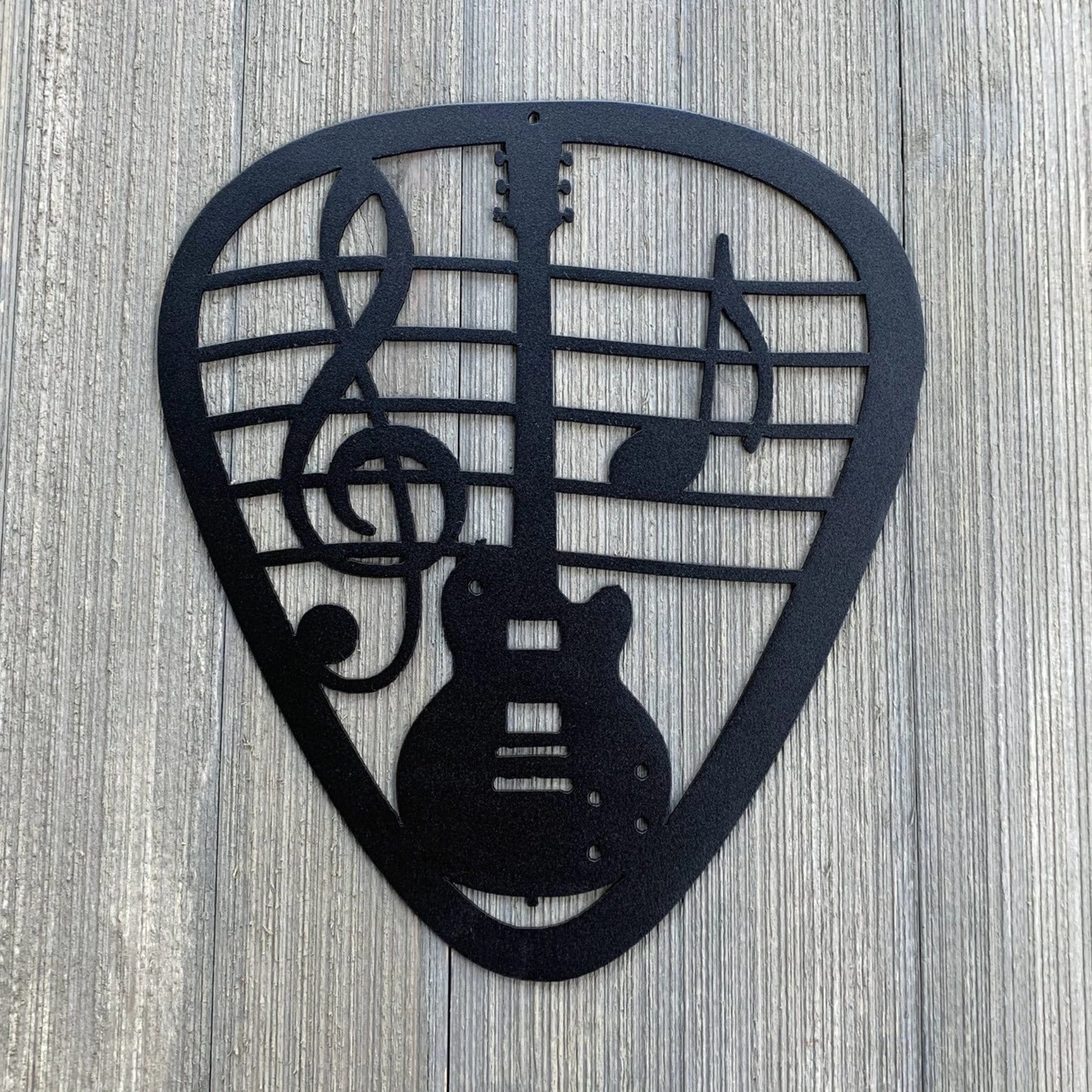 Guitar Pick Metal Sign Cutout Cut Metal Sign Wall Metal Art