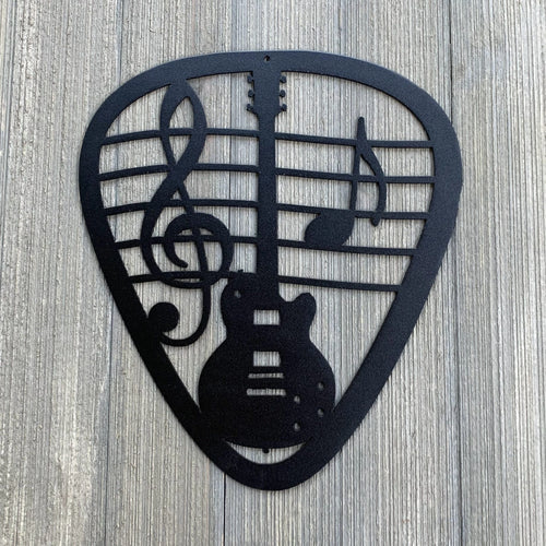 Guitar Pick Metal Sign Cutout Cut Metal Sign Wall Metal Art