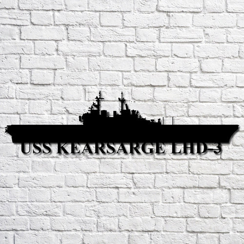 Uss Kearsarge Lhd3 Navy Ship Metal Art, Custom Us Navy Ship Cut Metal Sign, Gift For Navy Veteran, Navy Ships Silhouette Metal Art, Navy Home Decor Laser Cut Metal Signs Custom Gift Ideas