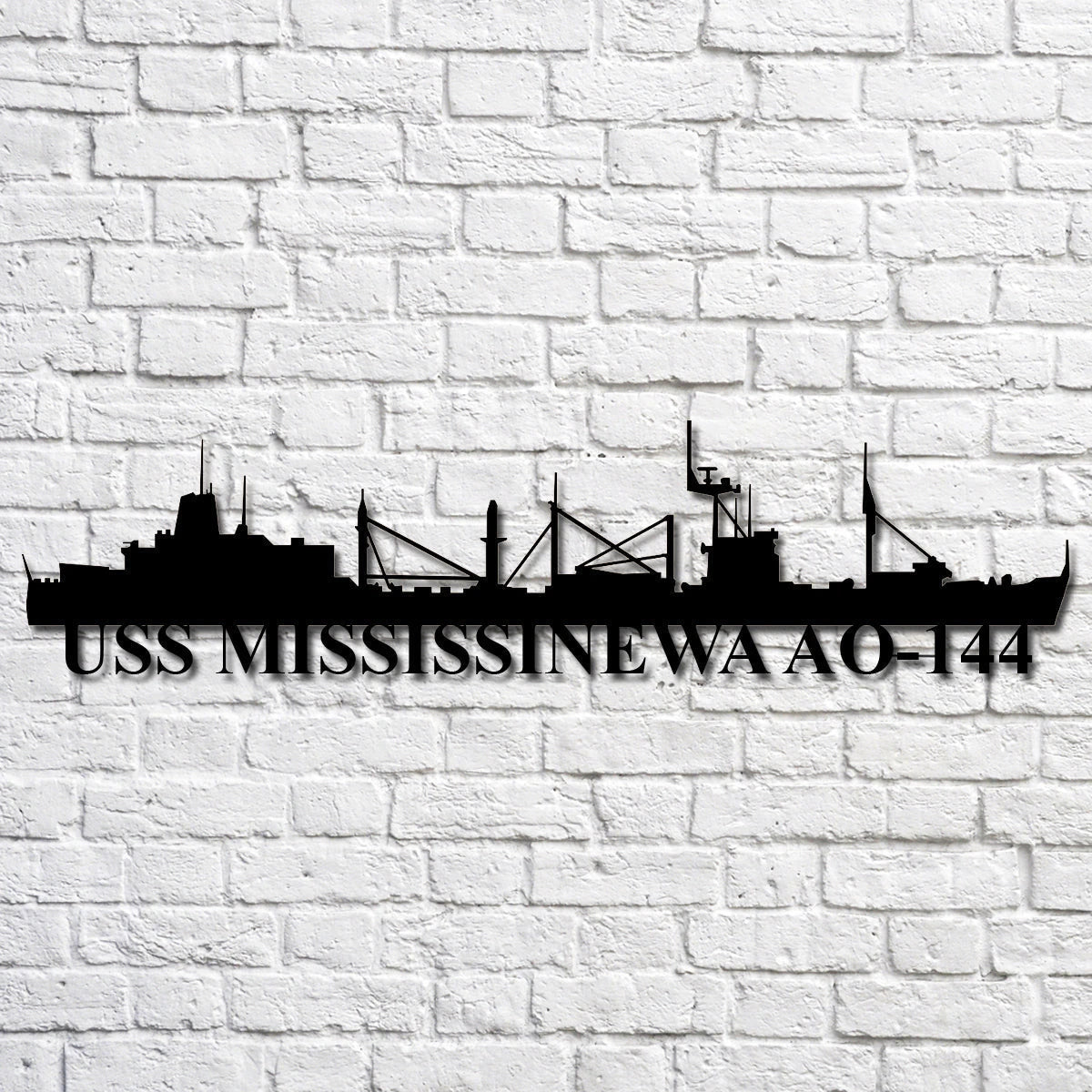 Uss Mississinewa Ao144 Navy Ship Metal Art, Gift For Navy Veteran, Navy Ships Silhouette Metal Art, Navy Home Decor Laser Cut Metal Signs Custom Gift Ideas