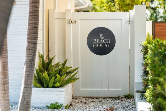 The Beach House Beach House Sign Beach House Decor - 8 inches - metal sign
