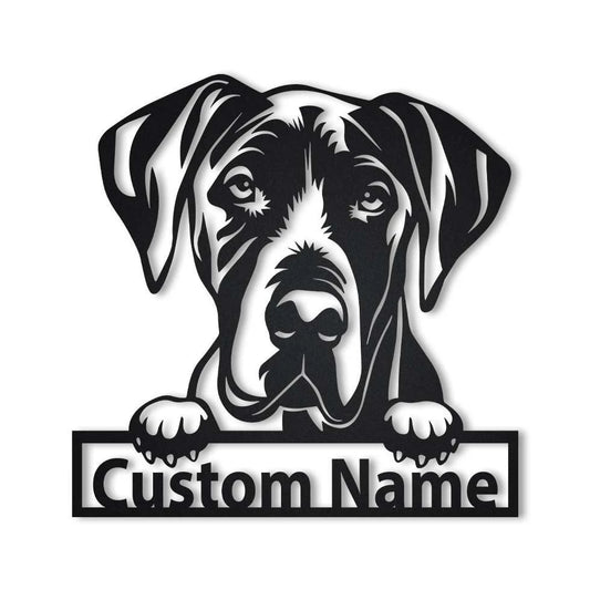 Personalized Great Dane Dog Metal Sign Art, Custom Great Dane Dog Metal Sign, Birthday Gift, Animal - metal sign