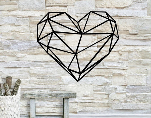 Geometric Heart Heart Wall Decor Metal Wall Decor Modern