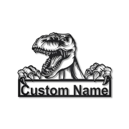 Personalized Tyrannosaurus Dinosaur Metal Sign Art, Custom Tyrannosaurus Dinosaur Metal Sign, Animal Funny, Pets Gift, Birthday Gift, Laser Cut Metal Signs Custom Gift Ideas