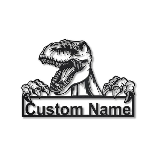 Personalized Tyrannosaurus Dinosaur Metal Sign Art, Custom Tyrannosaurus Dinosaur Metal Sign, Animal Funny, Pets Gift, Birthday Gift, Laser Cut Metal Signs Custom Gift Ideas