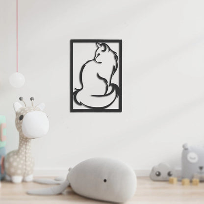 Beautiful Cat Rectangle for Cat Lovers Wall Art Decor Cut Metal Sign Laser Cut Metal Signs Custom Gift Ideas