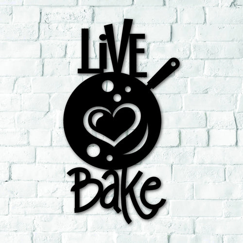 Live Love Bake Kitchen Wall Decor Kitchen Metal Sign