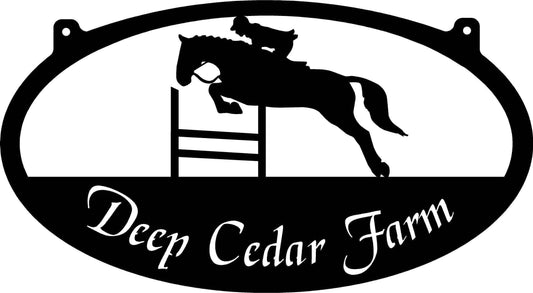 Jumping Horse Sign Metal Sign Metal House Sign - 8 inches - metal sign