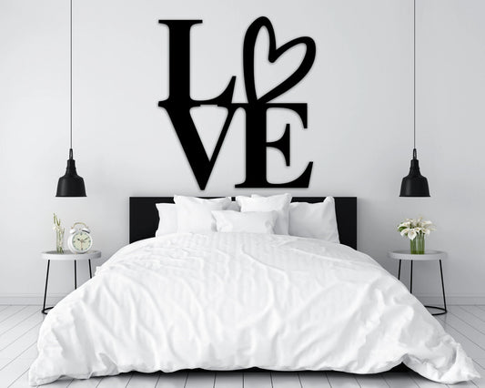 Handmade Metal Decor Love Premium Metal Sign Love Sign Valentines Day Sign For Family Love Sign Metal - 8 inches - metal sign