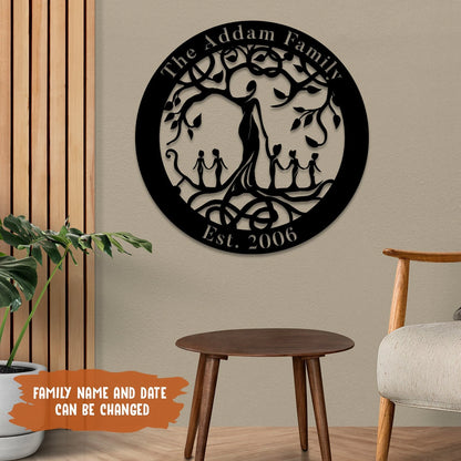 Custom Name Tree Of Life Metal Art, Steel Plaque, Mother's Day Gift Laser Cut Metal Signs Custom Gift Ideas
