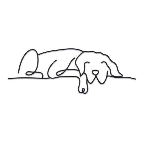 Metal Dog Sleeping Dog Metal Sign Dog Lover
