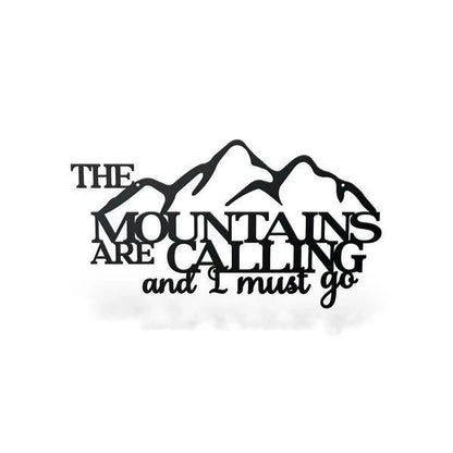 Metal Mountains Are Calling Sign, Cut Metal Sign, Metal Wall Art, Metal House Sign Laser Cut Metal Signs Custom Gift Ideas