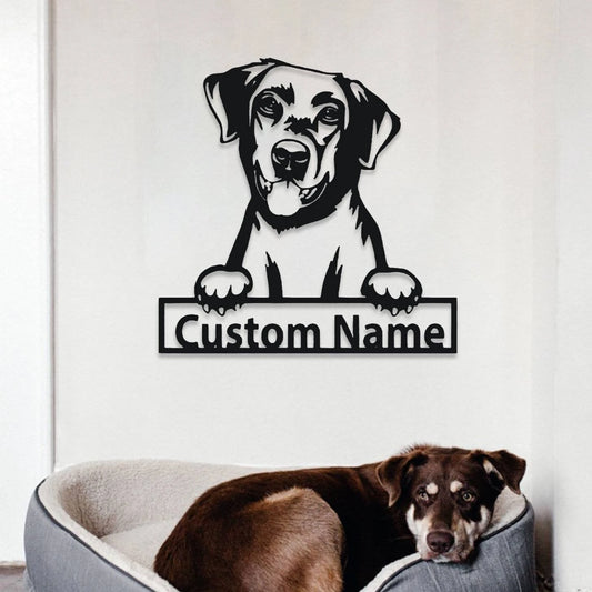 Personalized Labrador Retriever Dog Metal Sign, Custom Labrador Retriever Sign, Dog Lover Sign, Labrador - metal sign