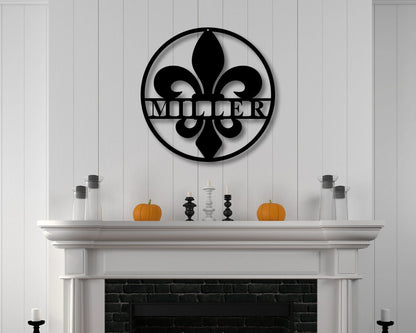 Fleur De Lis Customized Sign, Wall Mount Personalized Fleur De Lis, Personalized Fleur De Lis, Last Name Fleur De Lis,fl, Laser Cut Metal Signs Custom Gift Ideas