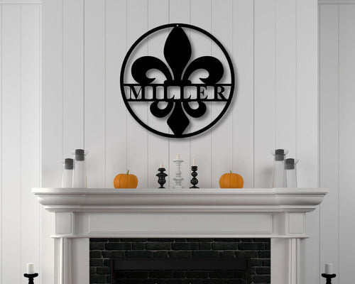 Fleur De Lis Customized Sign, Wall Mount Personalized Fleur De Lis, Personalized Fleur De Lis, Last Name Fleur De Lis,fl, Laser Cut Metal Signs Custom Gift Ideas