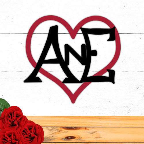 Custom Cut Metal Sign Heart Shape Metal Sign