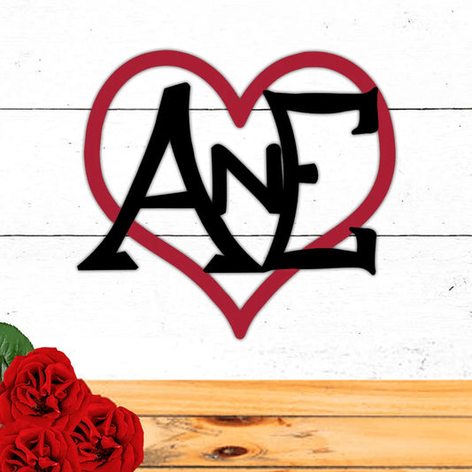 Custom Cut Metal Sign Heart Shape Metal Sign - 8 inches - metal sign