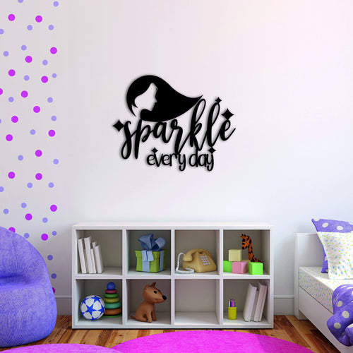 Makeup Sparkle Every Day Metal Wall Signs With Sayings Motivational Quote Metal Wall Hanging Housewarming Gift