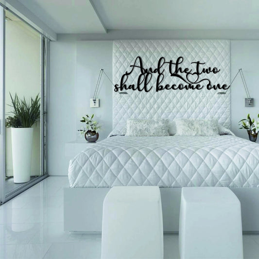 And The Two Shell Become One Metal Wall Sign Wall Hanging Office Metal Letters Quote Wall Sign Housewarming Gift