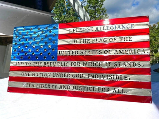 American Flag American Flag Sign us Flag Pledge Of Allegiance American Flag Wall Sign