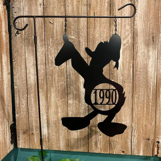 Monogram Dnald Duckinspired Yard, Metal Garden Sign, Personalized Sign For Landscaping, Great Birthday - metal sign