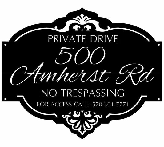 Custom Laser Cut Metal Sign With Gorgeous Detail Metal House Sign - 8 inches - metal sign