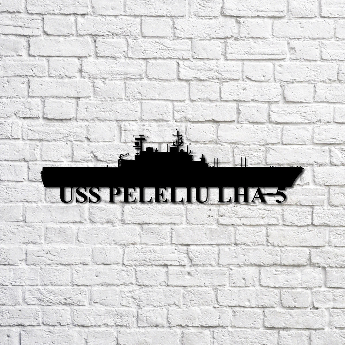 Uss Peleliu Lha5 Navy Ship Metal Sign, Memory Wall Metal Sign Gift For Navy Veteran, Navy Ships Silhouette Metal Sign Laser Cut Metal Signs Custom Gift Ideas