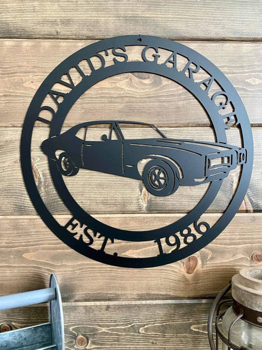 Personalized 1968 Pontiac Gto Sign, Cut Metal Sign, Metal Wall Art, Metal House Sign Laser Cut Metal Signs Custom Gift Ideas - 8 inches - metal sign