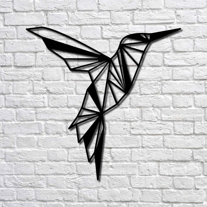 Geometric Bird Animals Decor Design 2 Wall Art Cut Metal Sign Laser Cut Metal Signs Custom Gift Ideas
